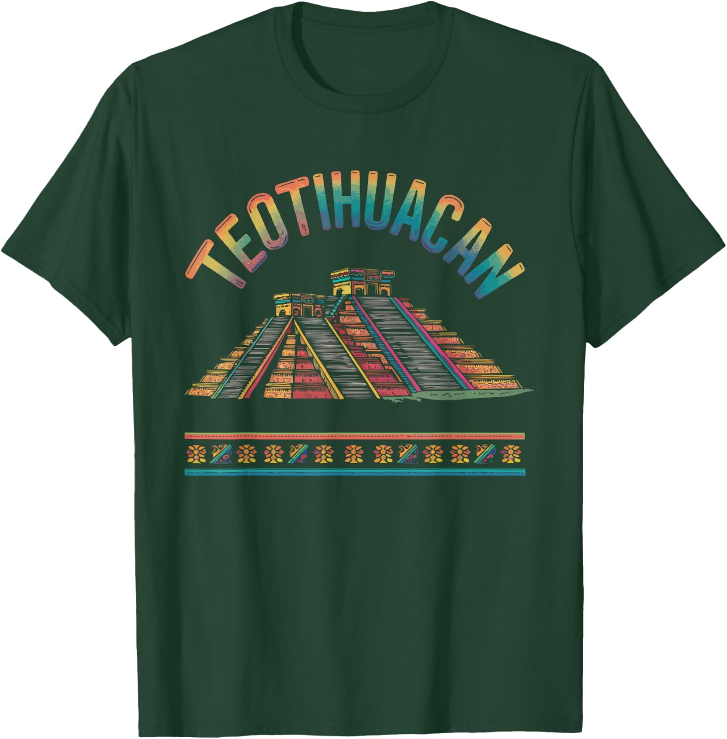 Teotihuacan Ancient Mesoamerican Pyramid Mexico T-Shirt - T-Shirt | Forest