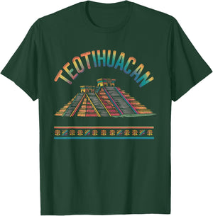 Teotihuacan Ancient Mesoamerican Pyramid Mexico T-Shirt - T-Shirt | Forest
