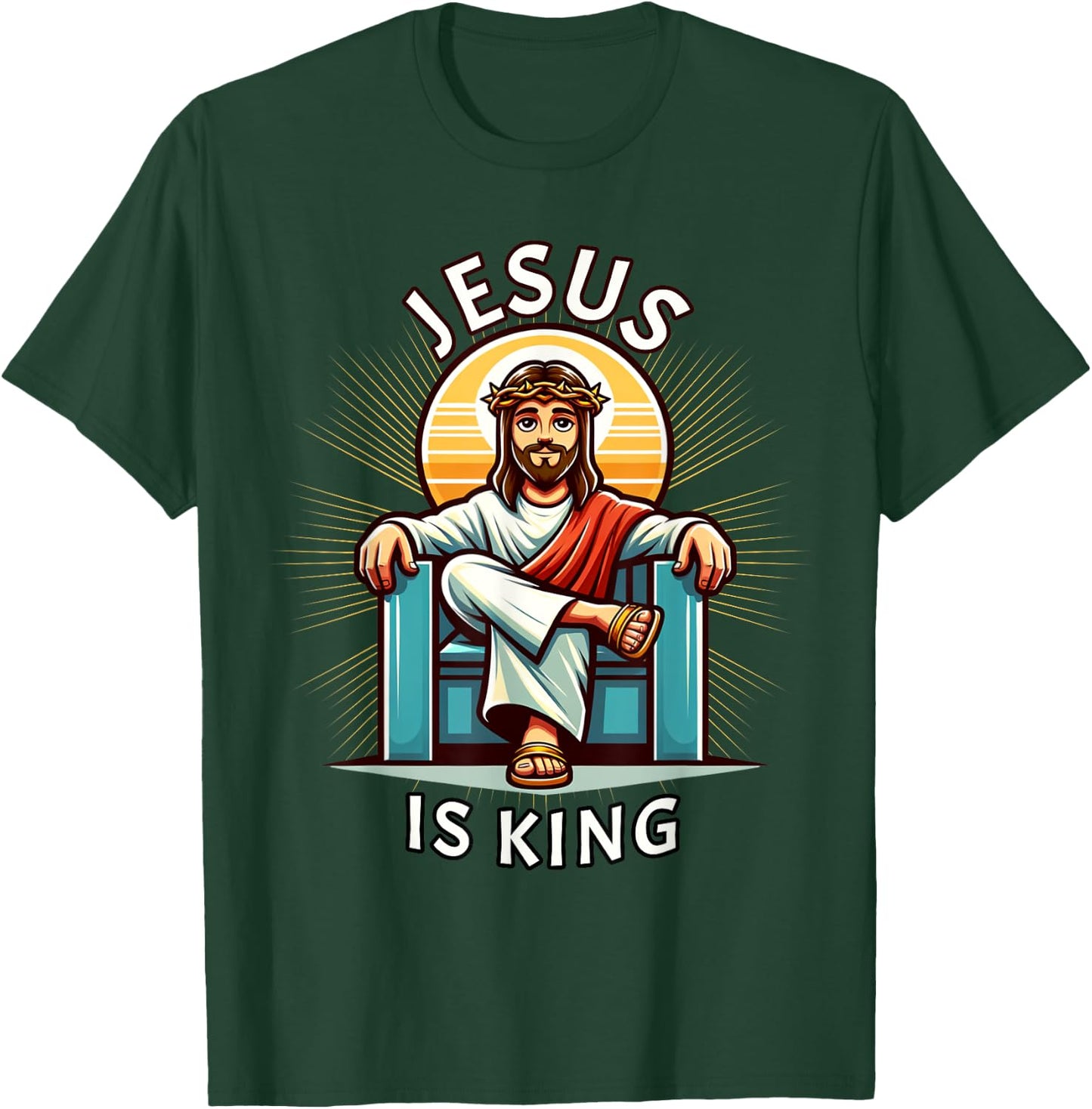 Jesus is King of Christian Faith T-Shirt - T-Shirt | Forest