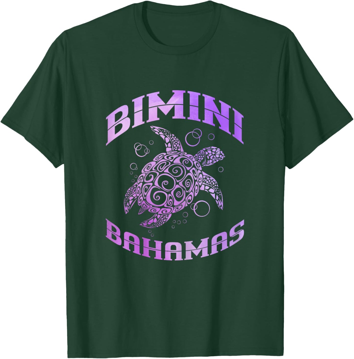 Bimini Bahamas Sea Turtle Beach Vacation Summer T-Shirt - T-Shirt | Forest
