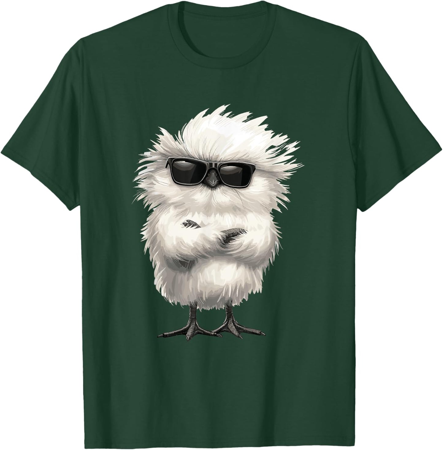 Silky Chicken Stuffed Animal Sunglasses Silkie Chicken T-Shirt - T-Shirt | Forest