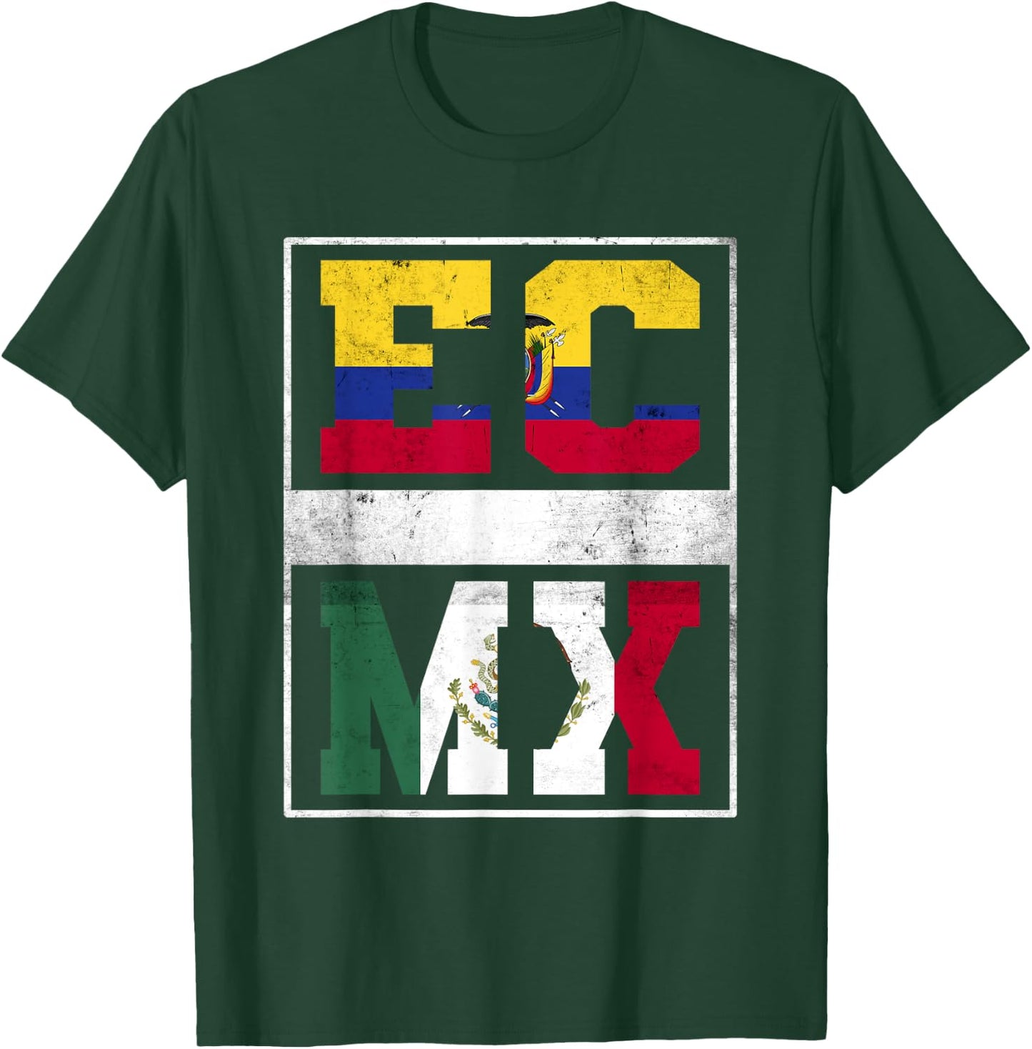 Ecuador and Mexico Mix Ecuadorian Mexican Roots T-Shirt - T-Shirt | Forest