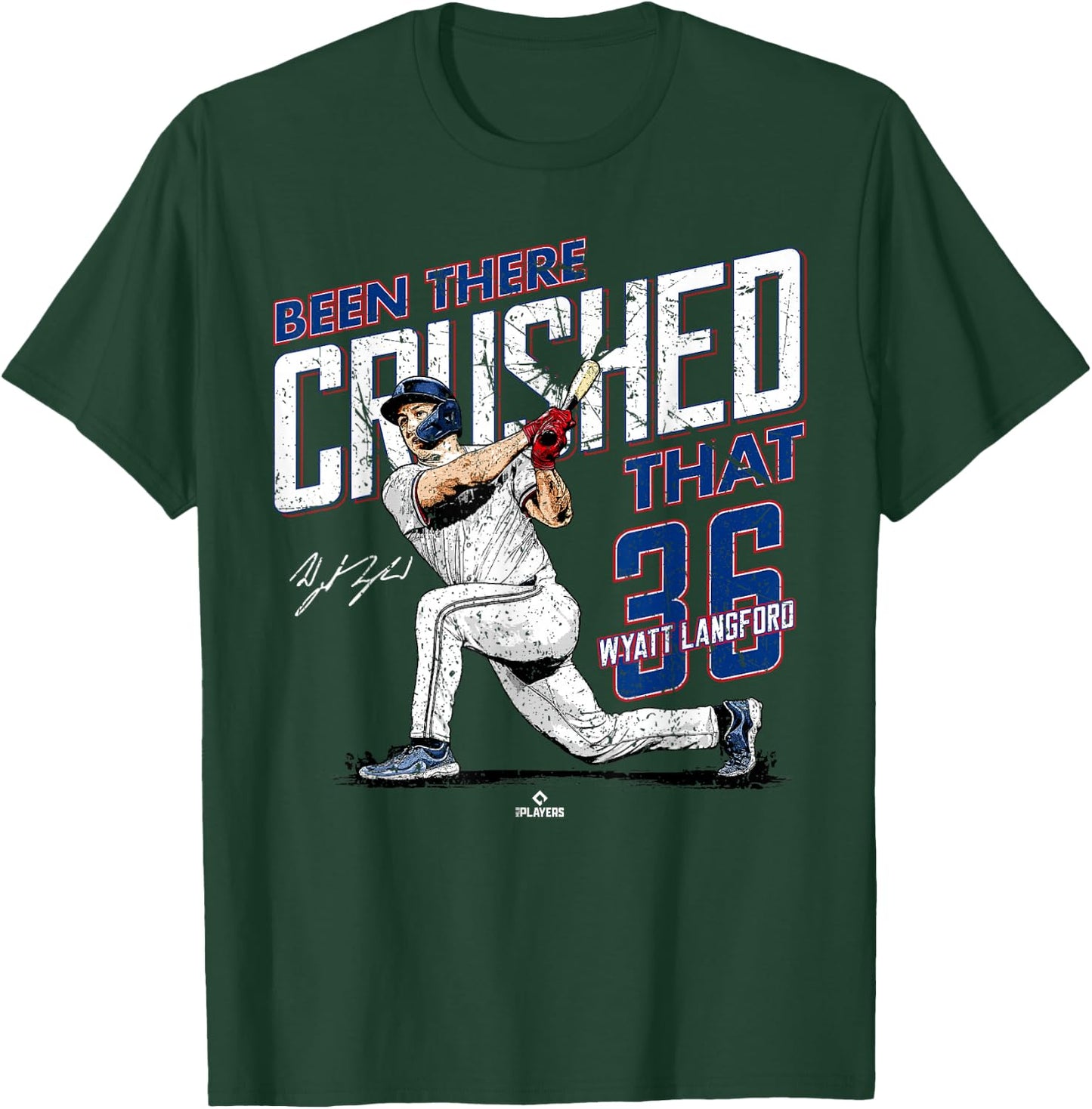Ballpark MVP Been There Crushed That Wyatt Langford Texas MLBPA , Small, Black T-Shirt - T-Shirt | Forest