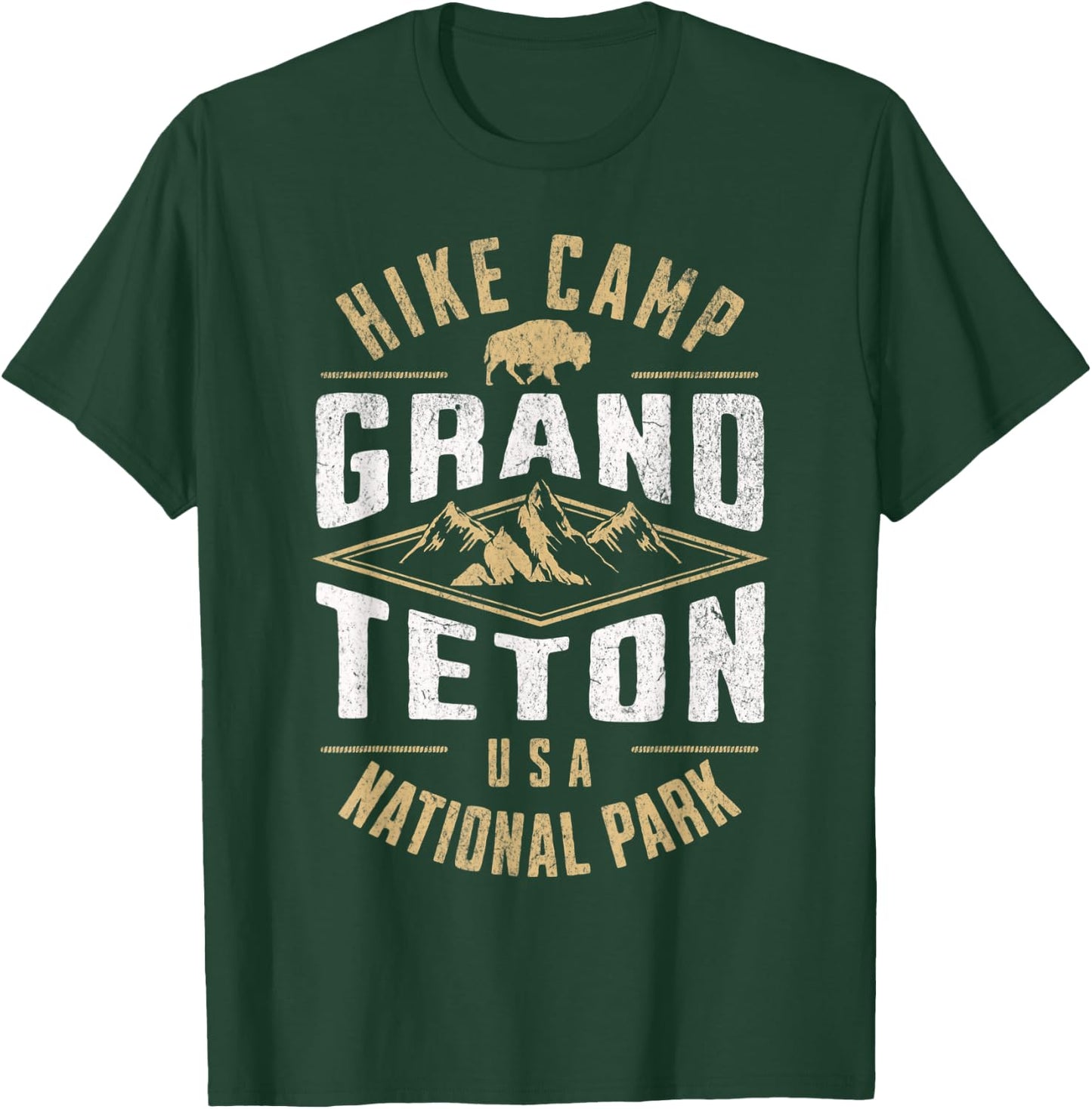 Grand Teton National Park Wyoming Nature Hiking Outdoors T-Shirt - T-Shirt | Forest