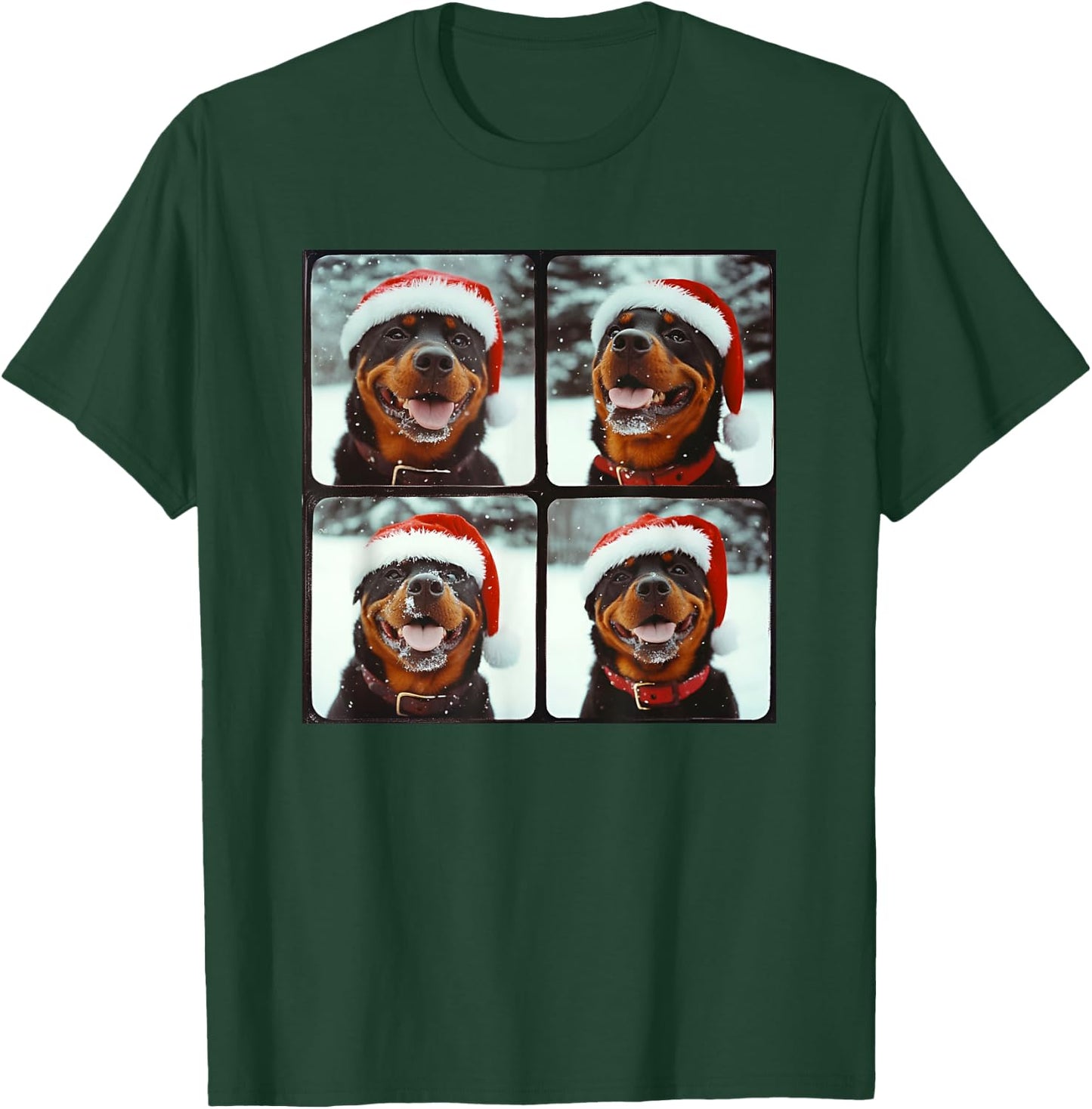 Rottie Dog Winter Wonderland Christmas Rottweiler Women Kids T-Shirt - T-Shirt | Forest