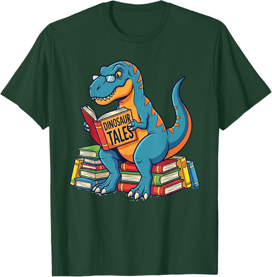 Unearth A Story Dinosaur Library Summer Reading 2026 T-Shirt - T-Shirt | Forest