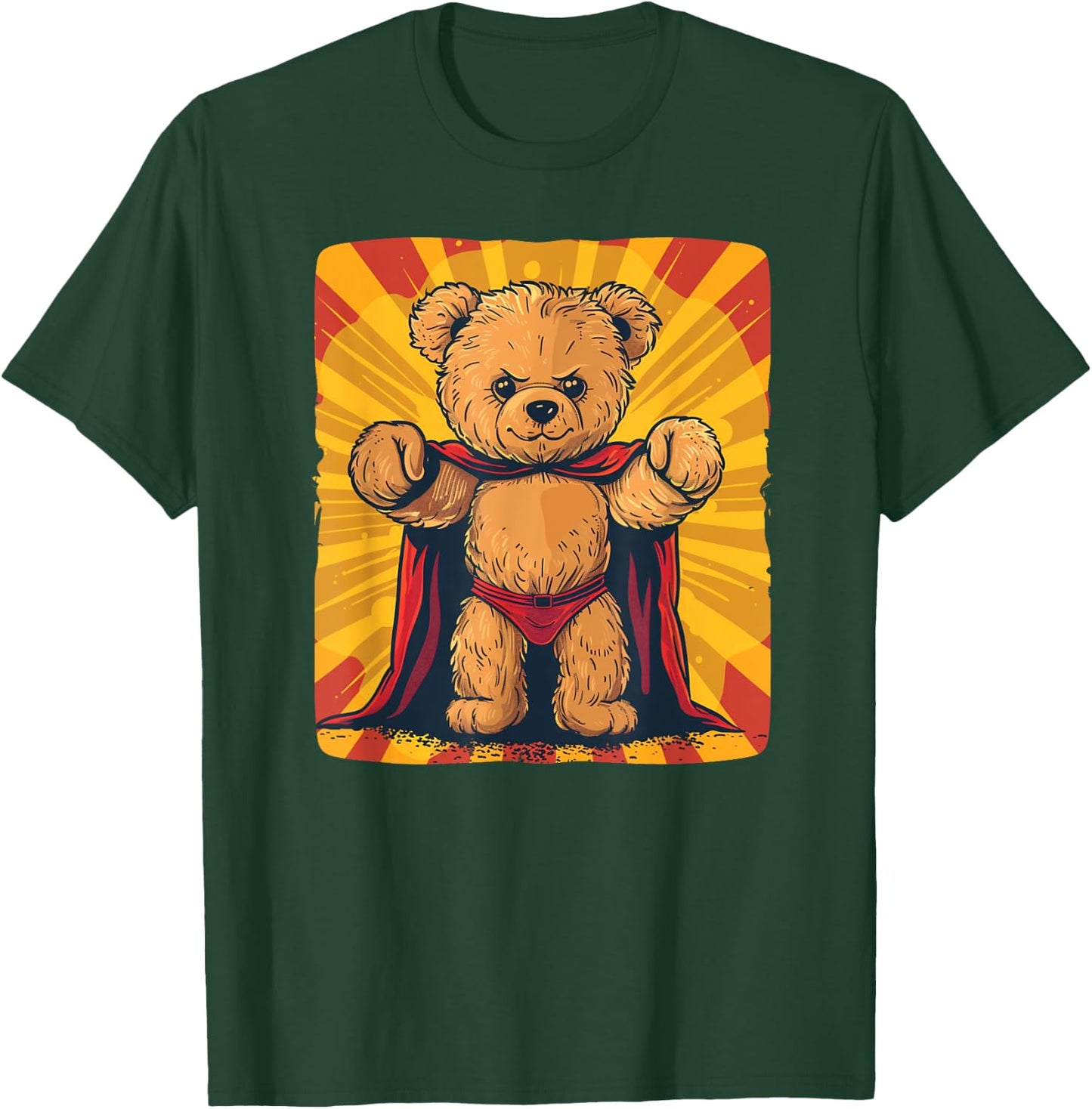 Superhero Teddy Bear T-Shirt - T-Shirt | Forest