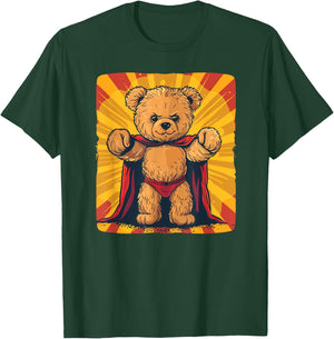 Superhero Teddy Bear T-Shirt - T-Shirt | Forest