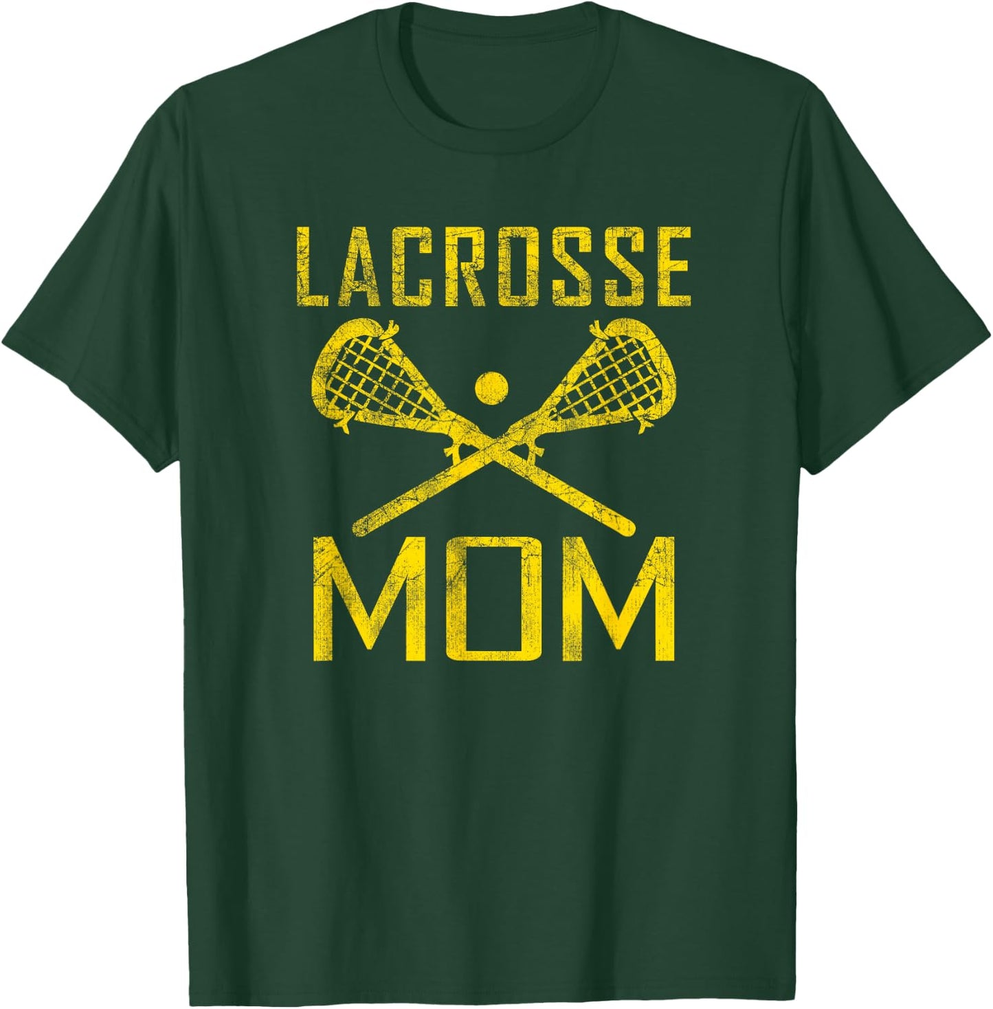LAX Mom Lacrosse Mom Favorite Player Mother's Day Gold T-Shirt - T-Shirt | Forest