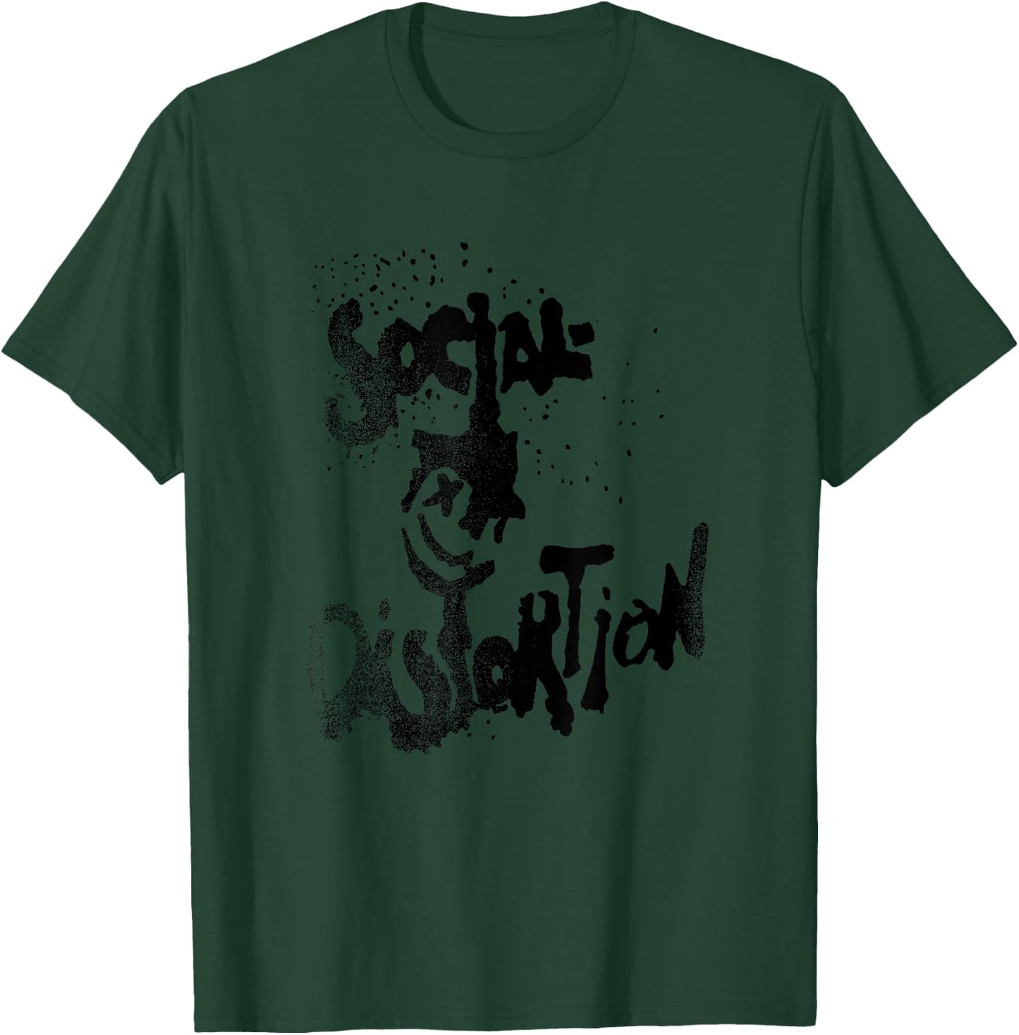 Official Social Distortion Black Splatter Smiley T-Shirt - T-Shirt | Forest