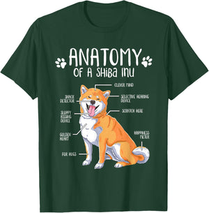 Funny Anatomy of a Shiba Inu Dog Lover Cute Shiba Inu T-Shirt - T-Shirt | Forest