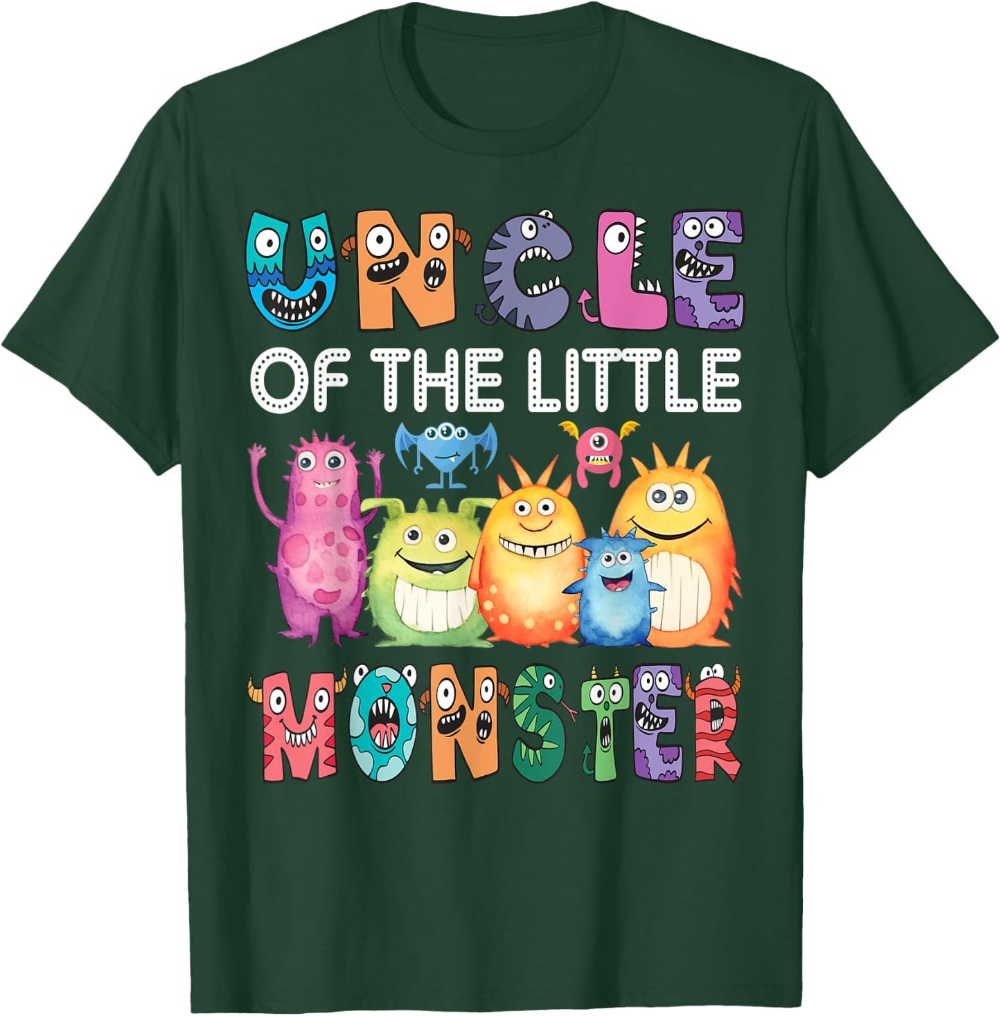 Uncle Of The Little Monster Kids 1St Birthday Party T-Shirt - T-Shirt | Forest