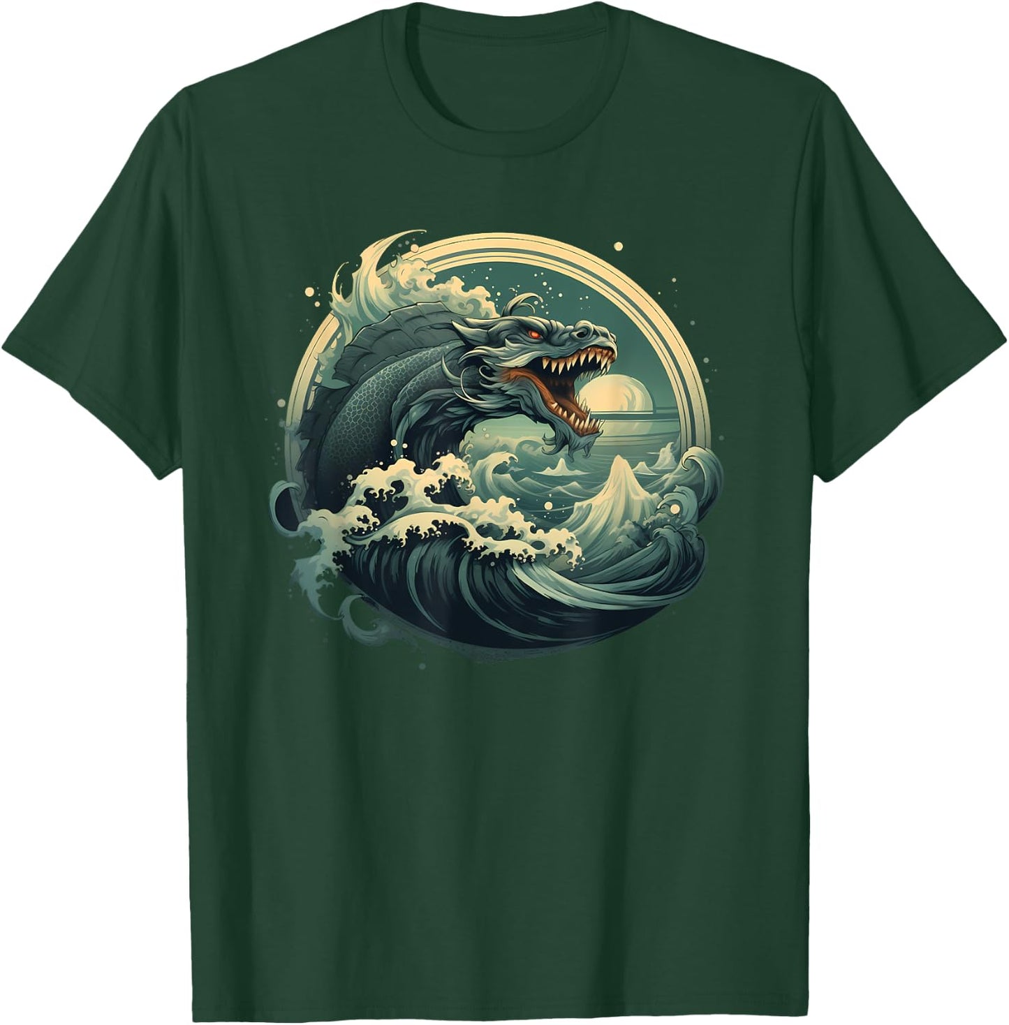Leviathan Sea Monster Creature Cryptid Animal Ocean Graphic T-Shirt - T-Shirt | Forest