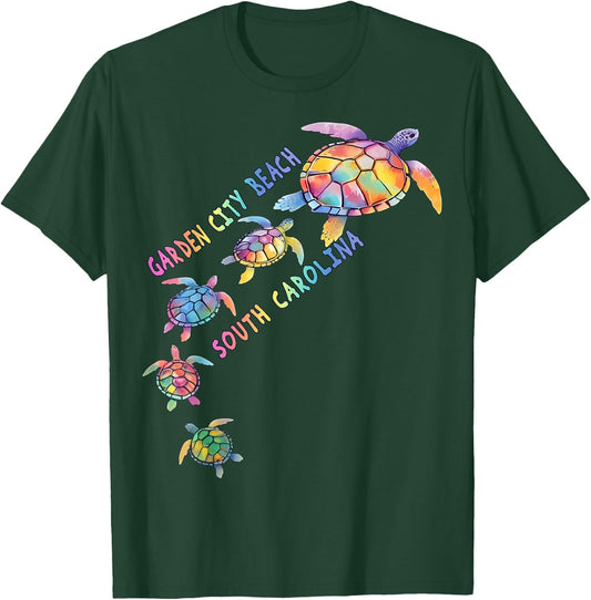 Garden City Beach South Carolina Sea Turtle Lover Beach GCB Women Girls Kids T-Shirt - T-Shirt | Forest