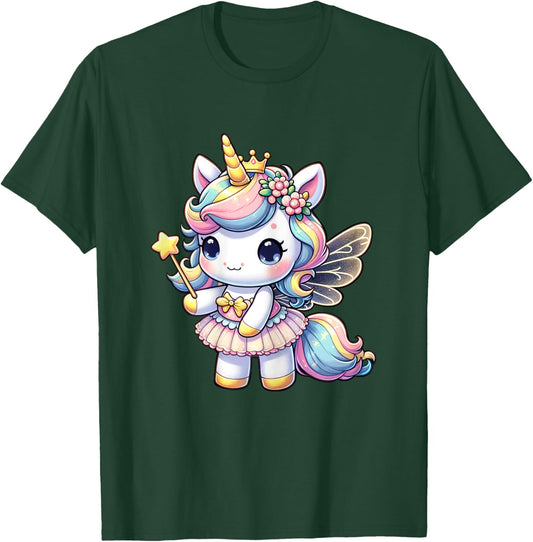 Unicorn Fairy Birthday Unicorn Party Girls Outfit T-Shirt - T-Shirt | Forest