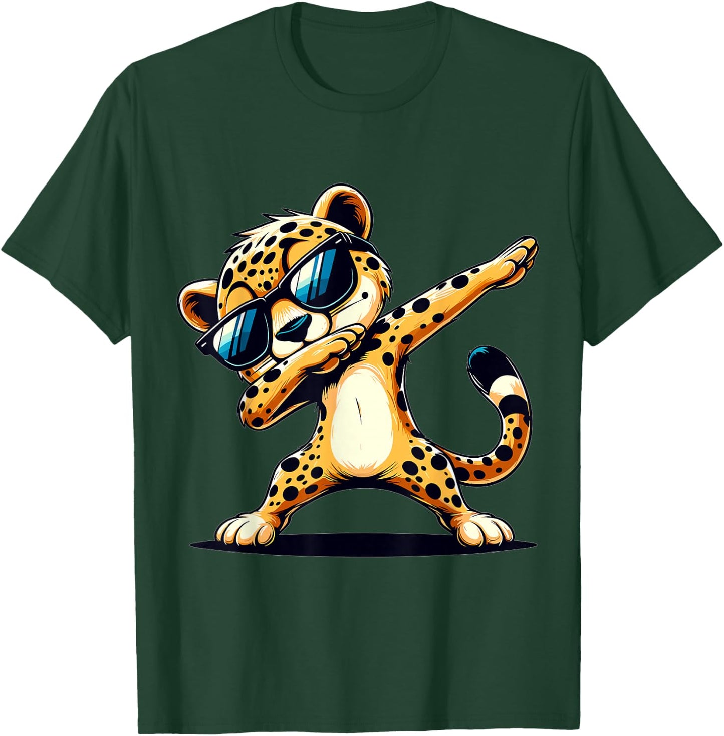 Dabbing Cheetah Sunglasses Cheetah Animal T-Shirt - T-Shirt | Forest
