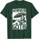 Summer Goth Beach Day Vampire Hiding From The Sun T-Shirt - T-Shirt | Forest