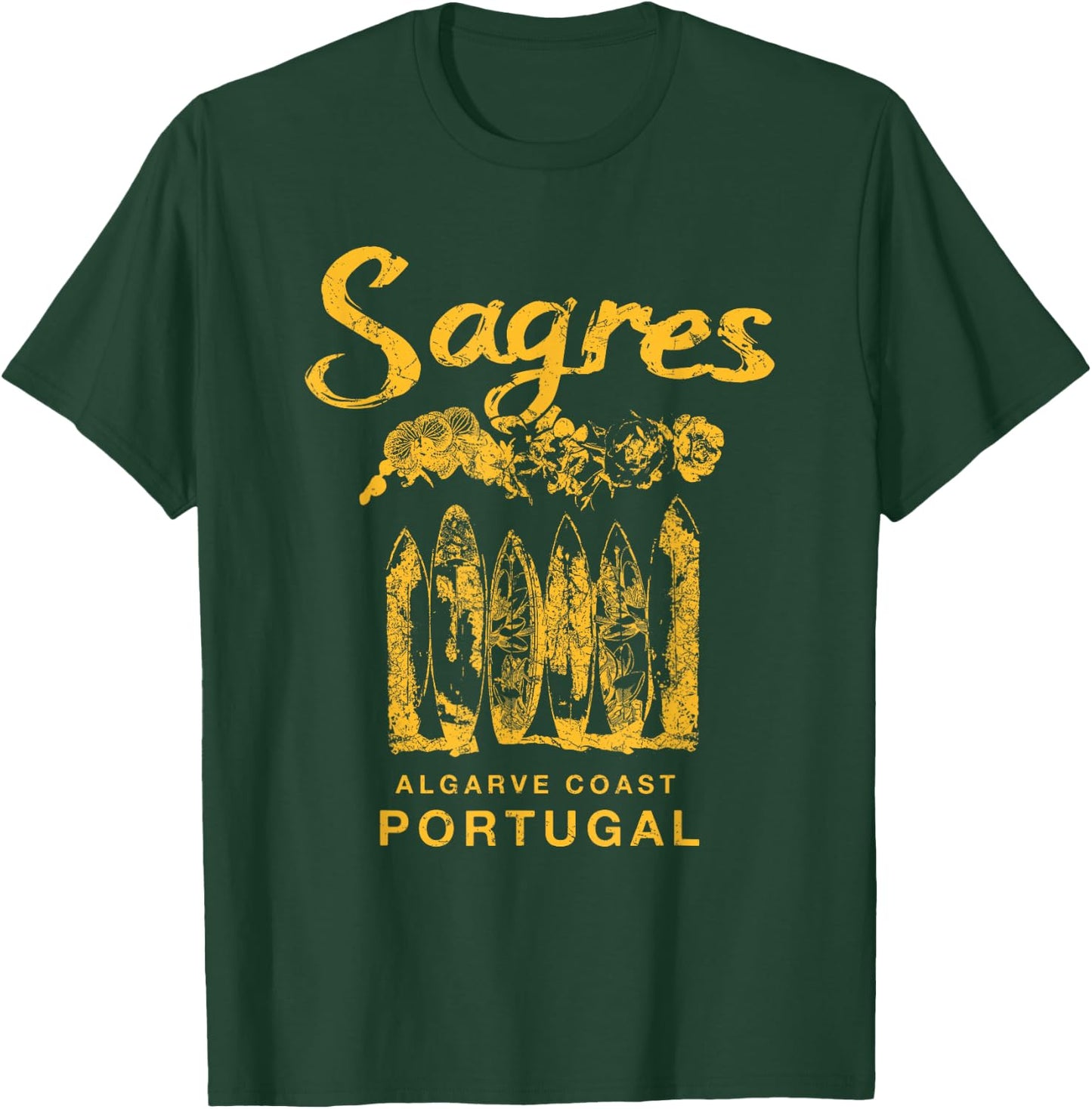 Portugal Sagres Surfing Retro T-Shirt - T-Shirt | Forest