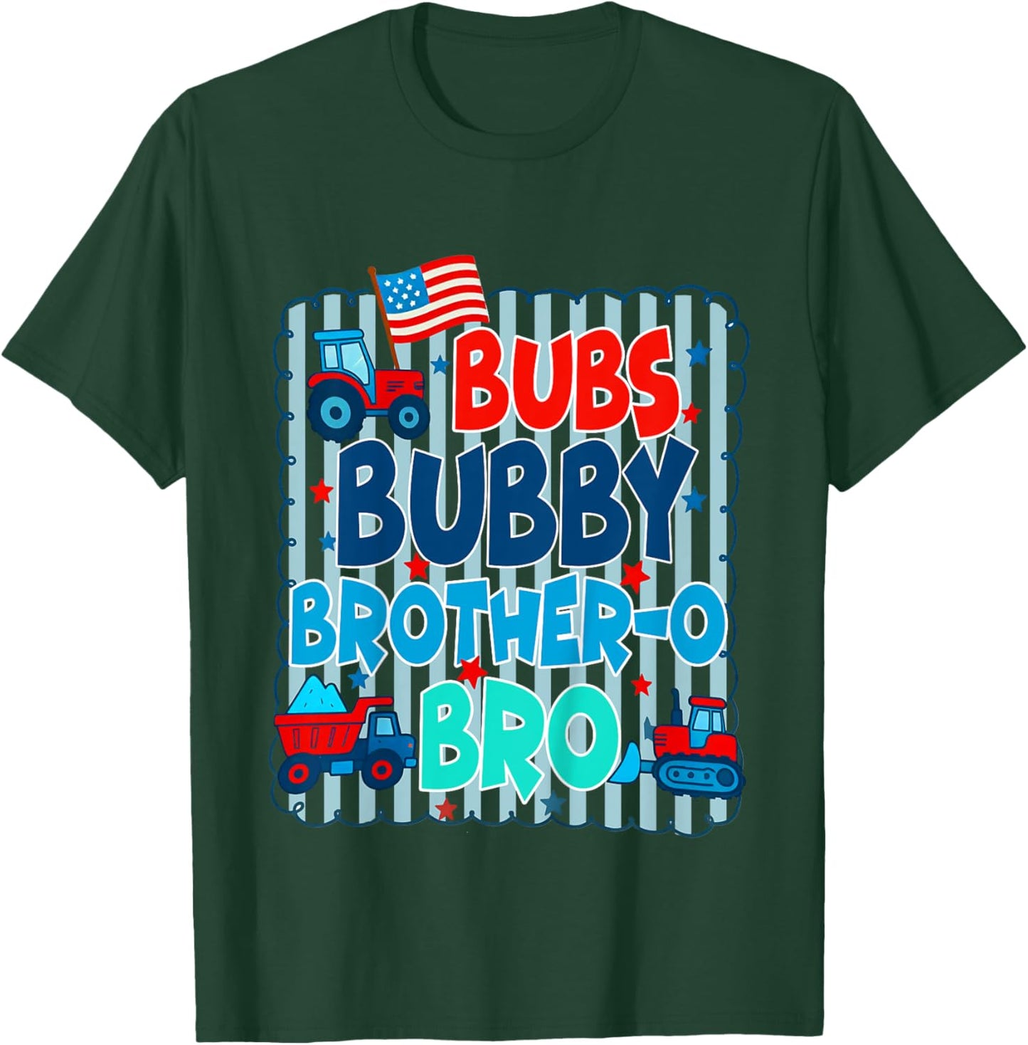 Kids Boys 4th Of July Bubs Bubby Brother-O Bro American Flag T-Shirt - T-Shirt | Forest