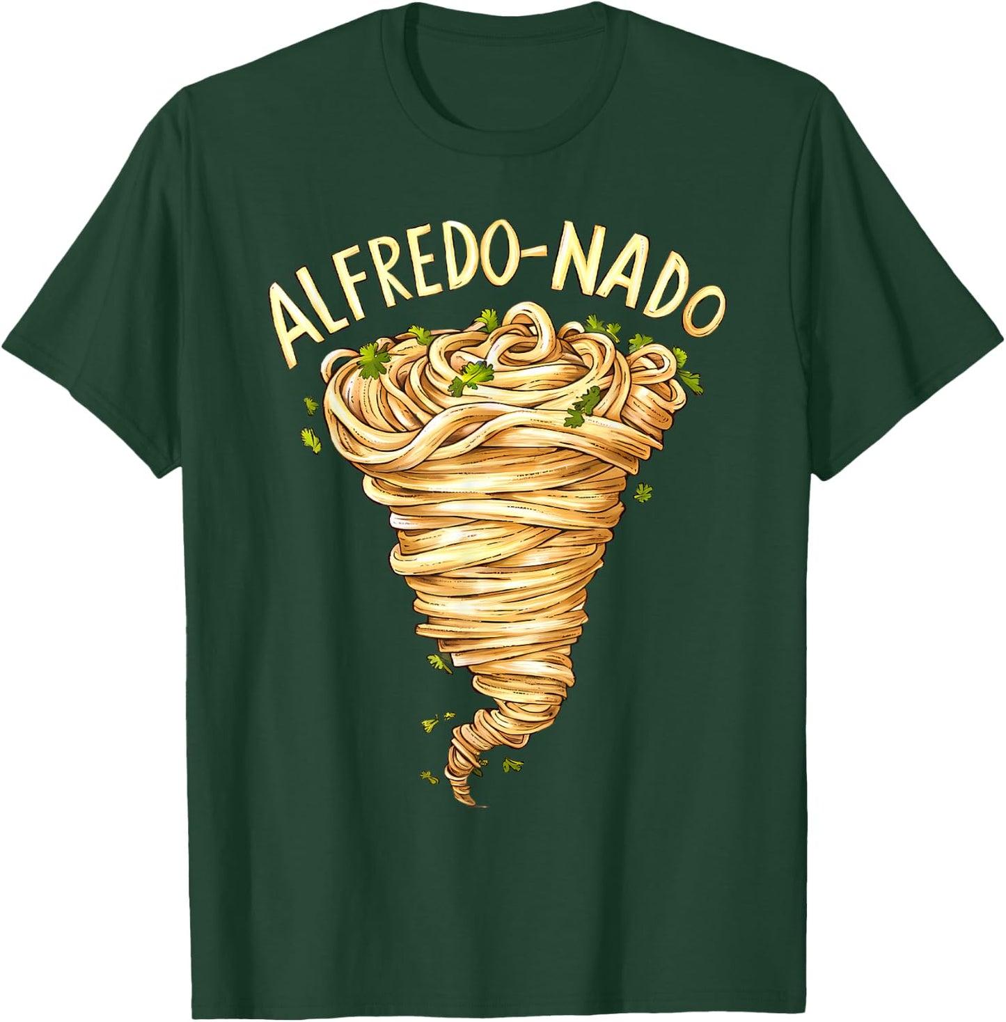 Alfredo Pasta Lover Food Fettuccine Sauce Tornado T-Shirt - T-Shirt | Forest
