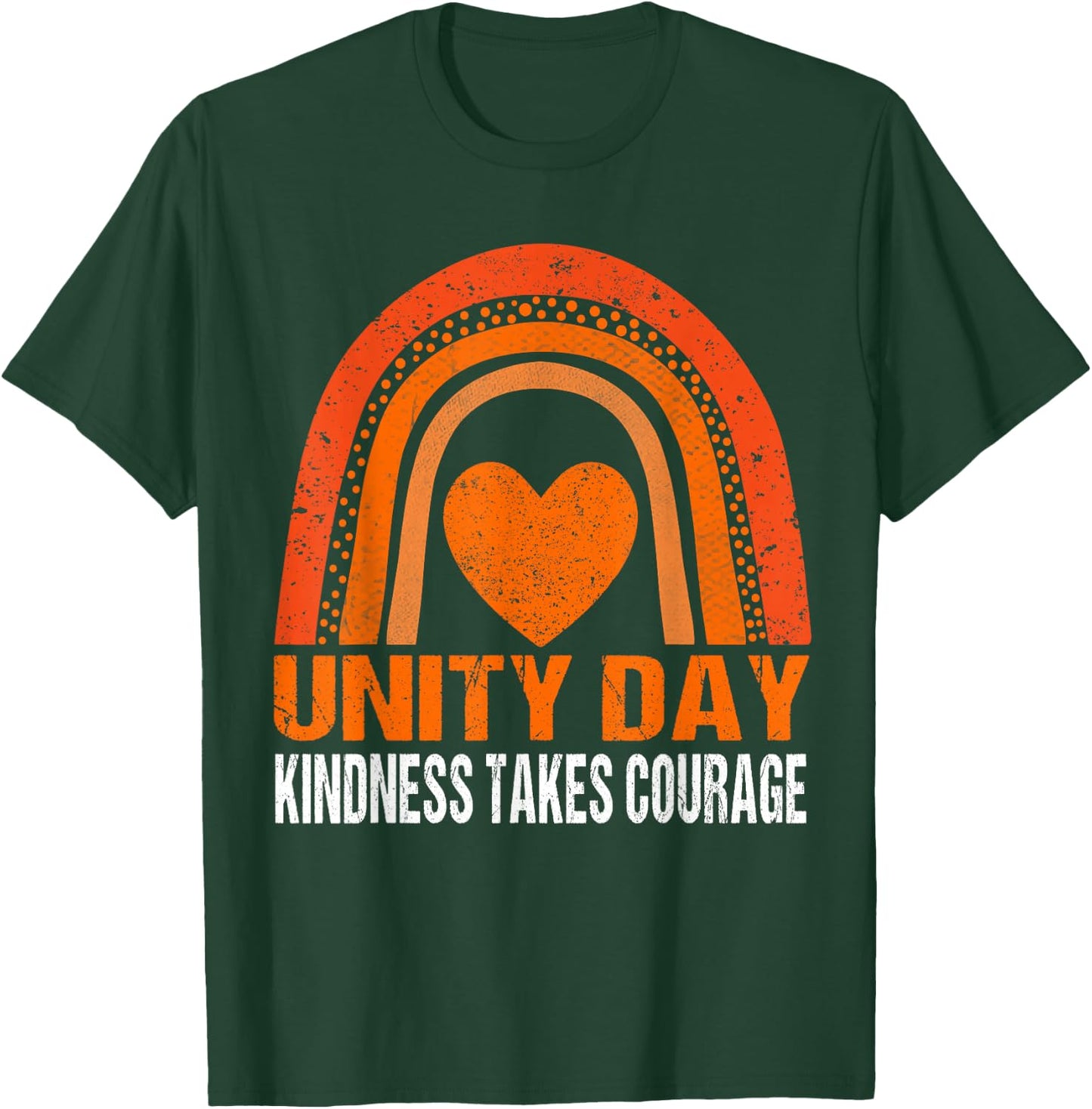 Unity Day Shirt Orange Kindness Takes Courage Unity Day Kids T-Shirt - T-Shirt | Forest