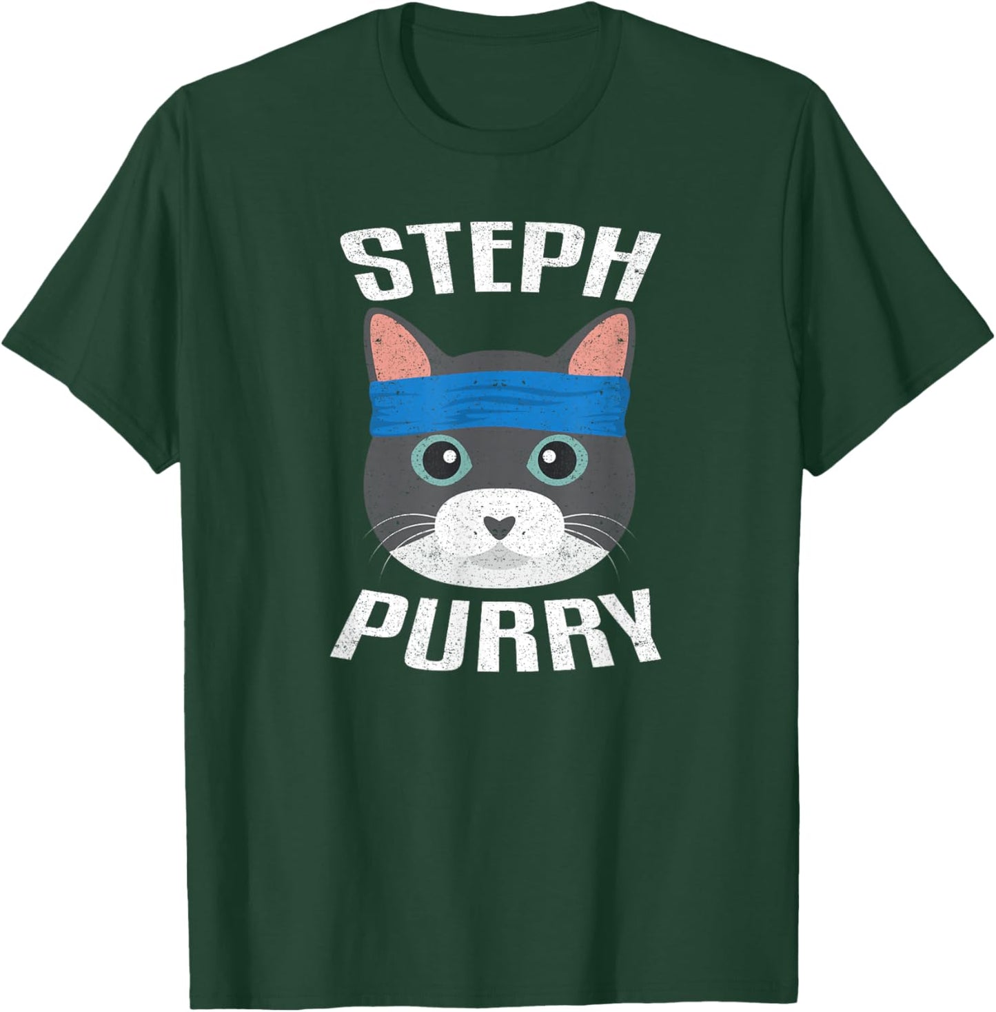 Steph Purry Cat - Funny Basketball Shirt T-Shirt - T-Shirt | Forest