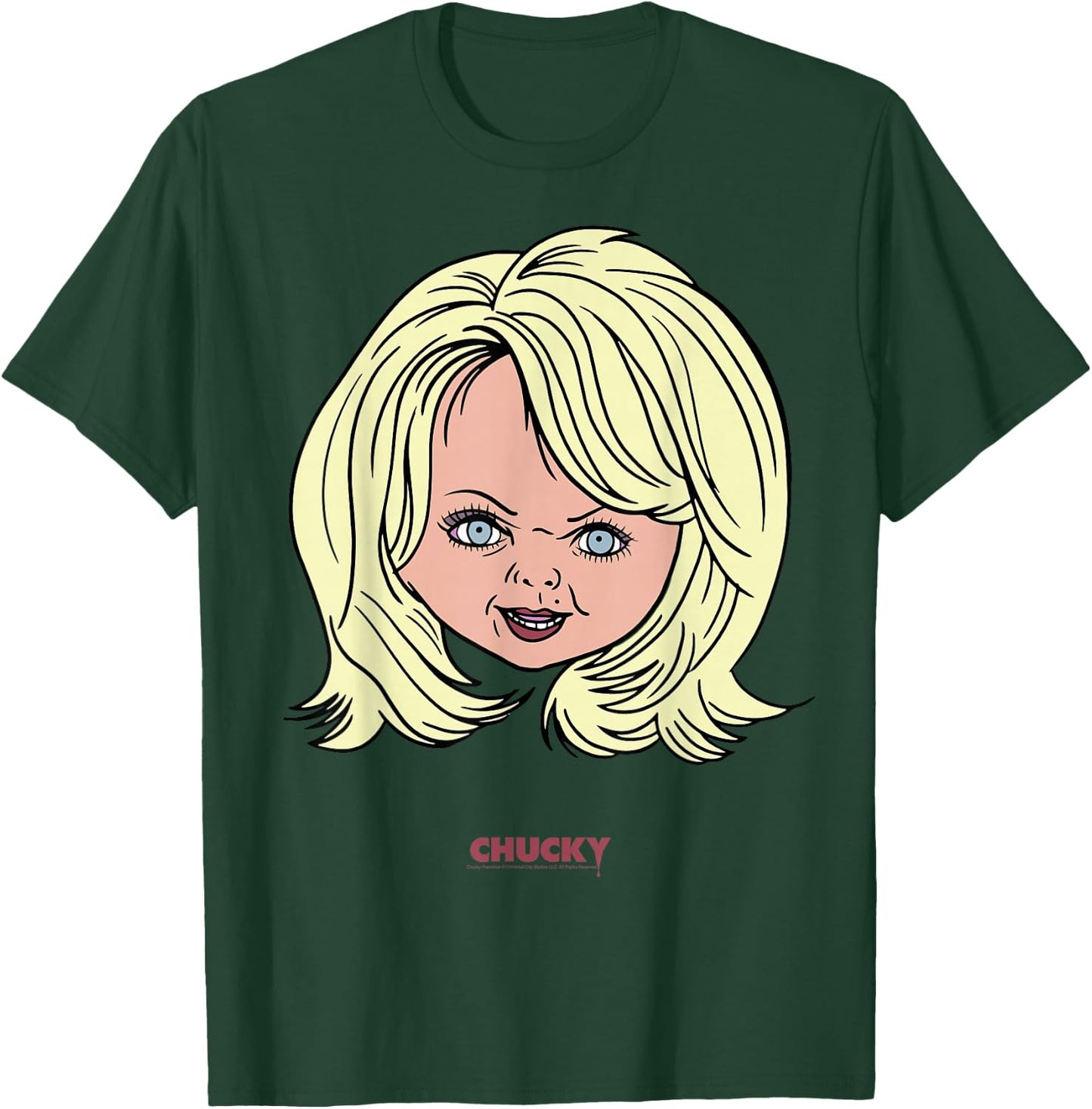 Chucky Tiffany Big Face Portrait T-Shirt - T-Shirt | Forest