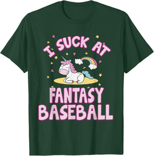 I Suck At Fantasy Baseball Draft Party T-Shirt - T-Shirt | Forest