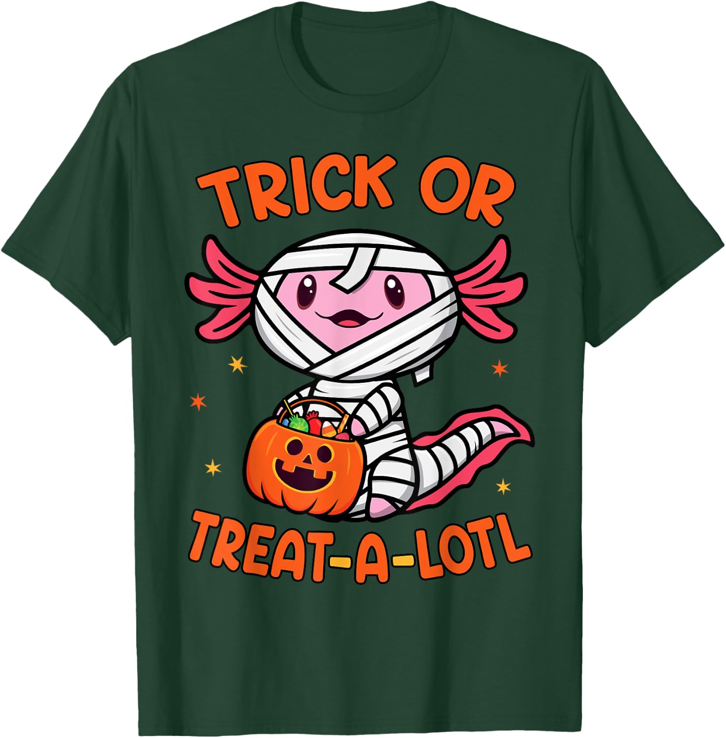 Trick or Treat A Lotl Axolotl Halloween Costume Toddler Kids T-Shirt - T-Shirt | Forest