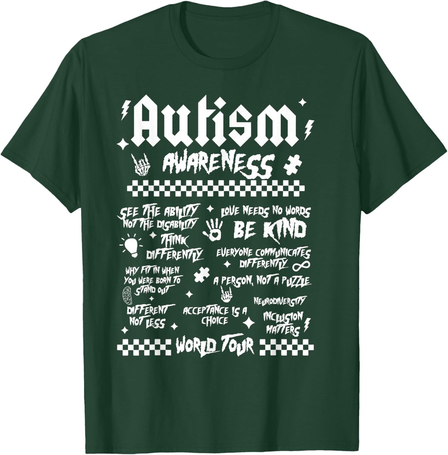 Autism World Tour, Autism Awareness T-Shirt - T-Shirt | Forest