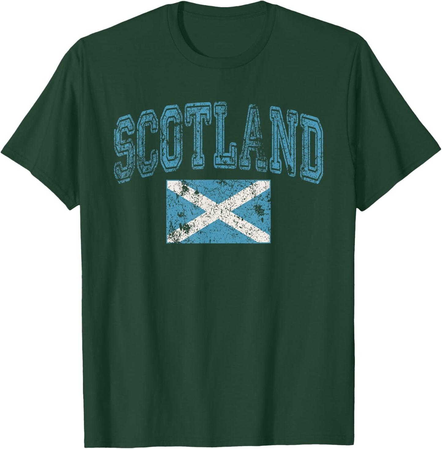 Vintage Retro Faded Scotland Flag Scottish Pride T-Shirt - T-Shirt | Forest
