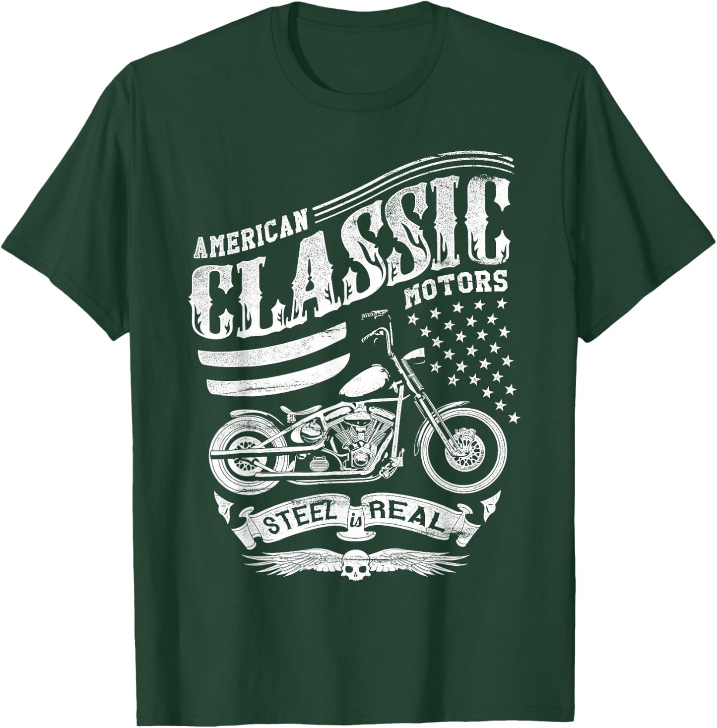 American Classic Motors Steel Is Real T-Shirt - T-Shirt | Forest