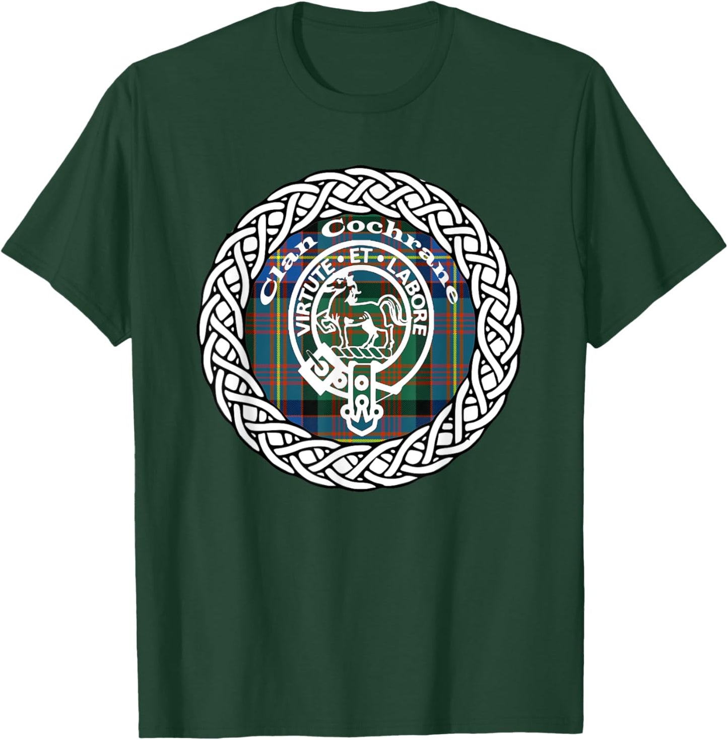 Cochrane surname Scottish clan tartan crest badge T-Shirt - T-Shirt | Forest