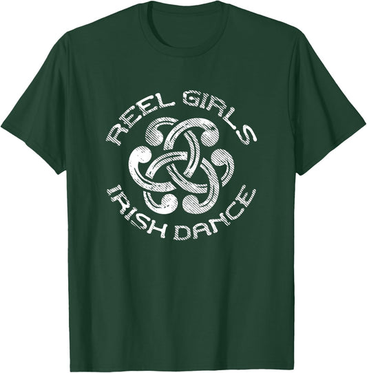 Reel Girls Irish Dance St Patricks Day Ceili Dancer Girl T-Shirt - T-Shirt | Forest