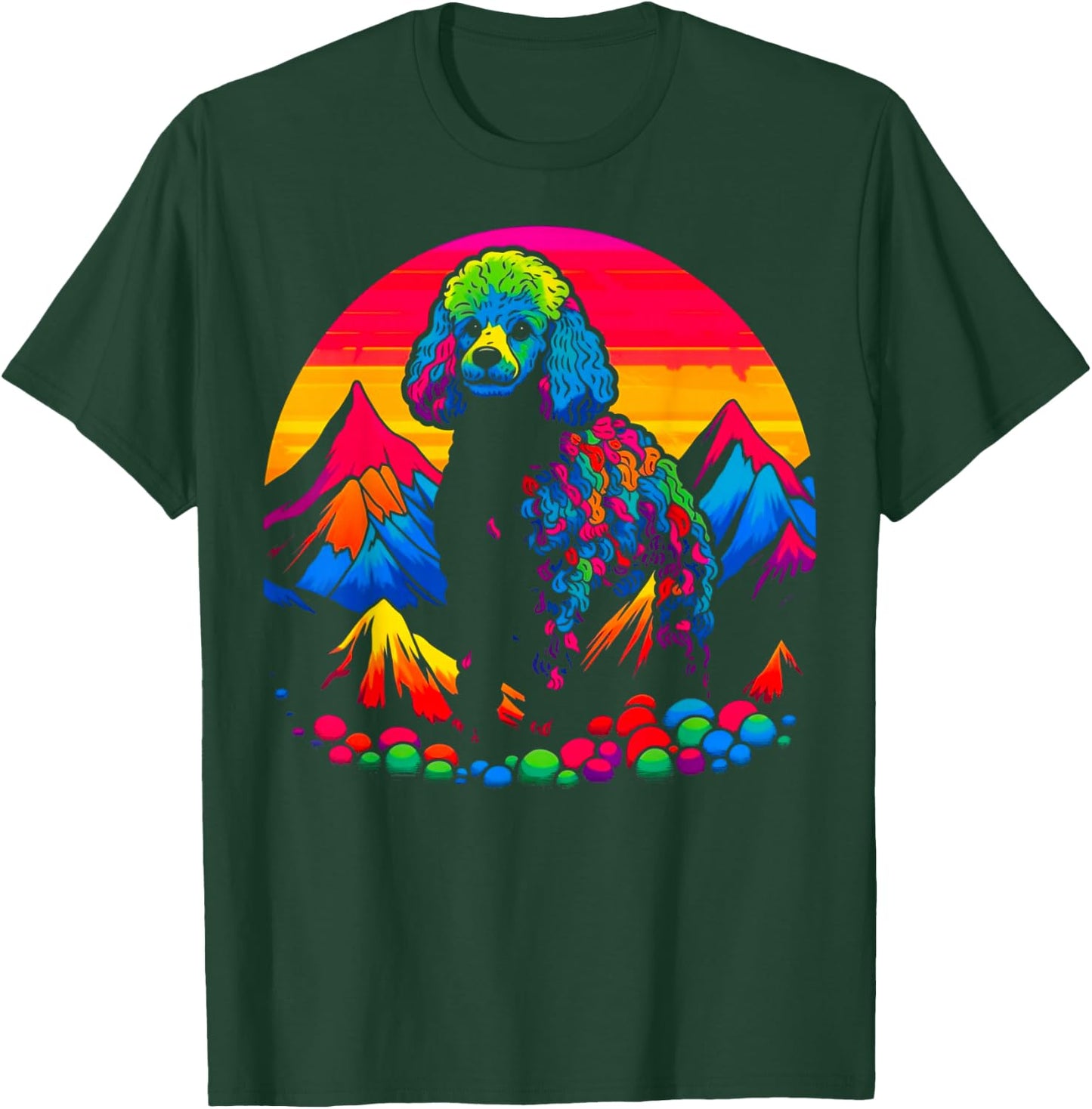 Pop Art Design Poodle Dog Hike T-Shirt - T-Shirt | Forest