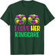 I Love Her Kingcake Mardi Gras Matching Couple Boyfriend T-Shirt - T-Shirt | Forest