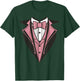 Kids Adult Pink Tuxedo, Toddler Tux Costume Youth Tux T-Shirt - T-Shirt | Forest