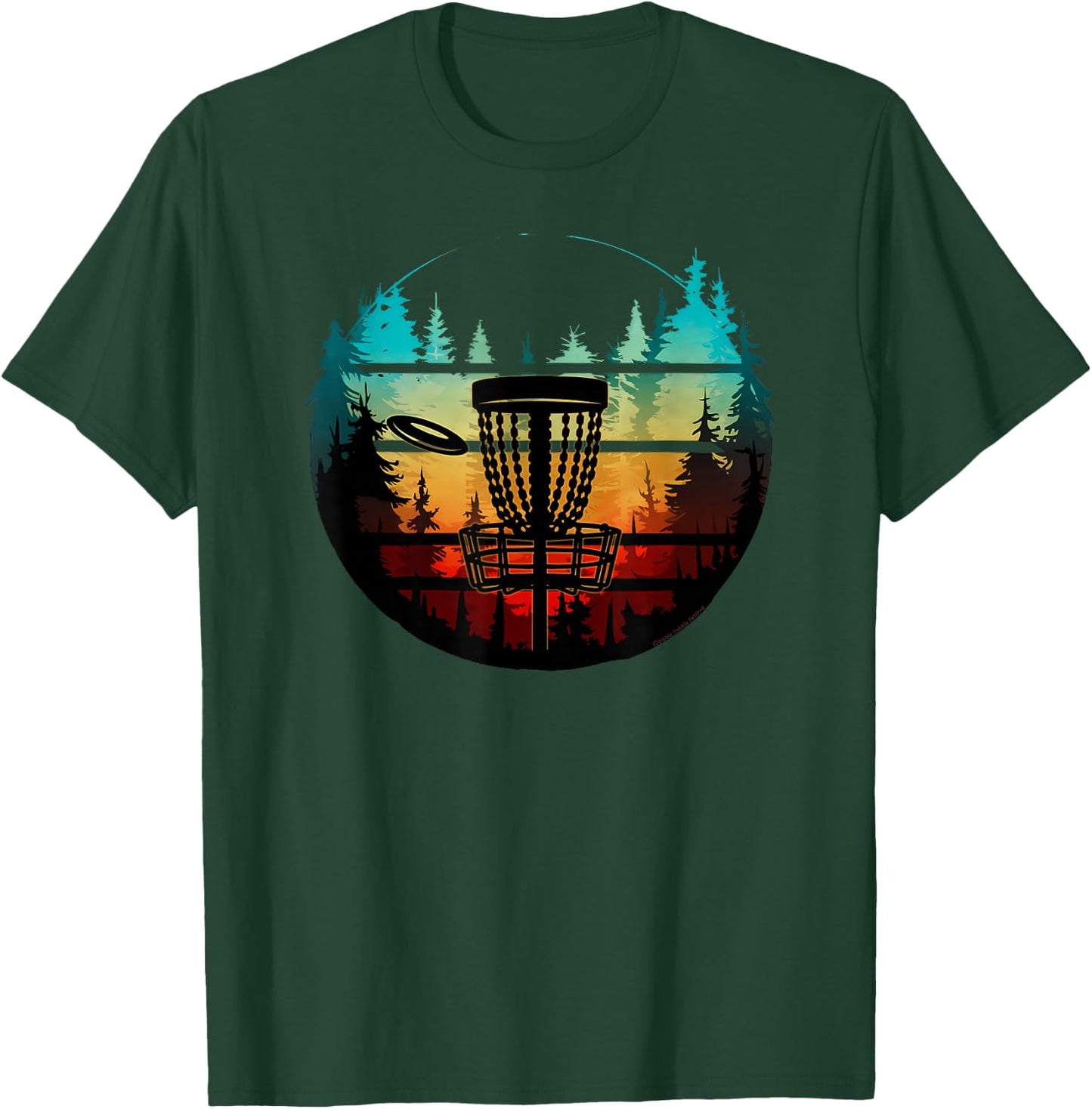 Cool Disc Golf in the Trees Disc Golf T-Shirt - T-Shirt | Forest