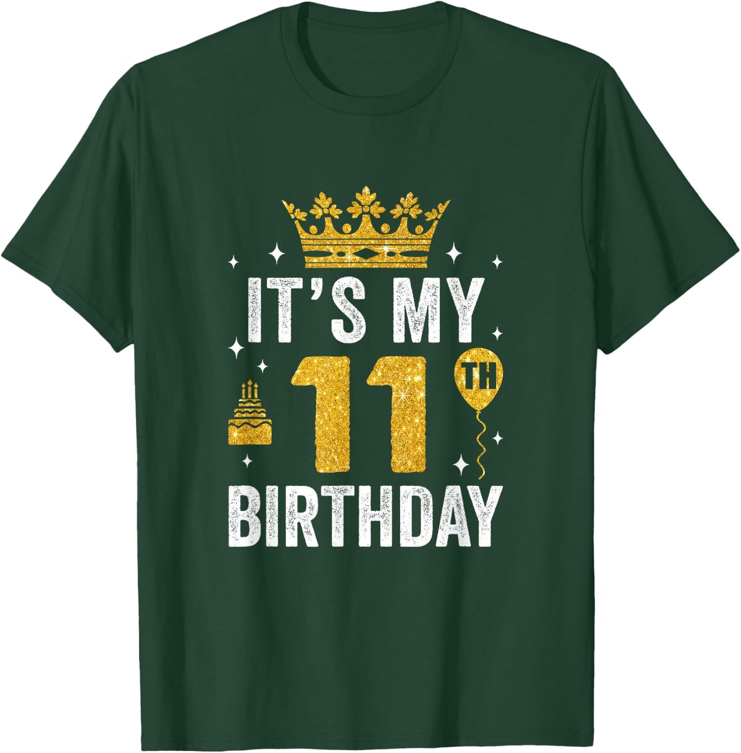 It's My 11Th Birthday Idea For 11 Years Boys And Girls T-Shirt - T-Shirt | Forest
