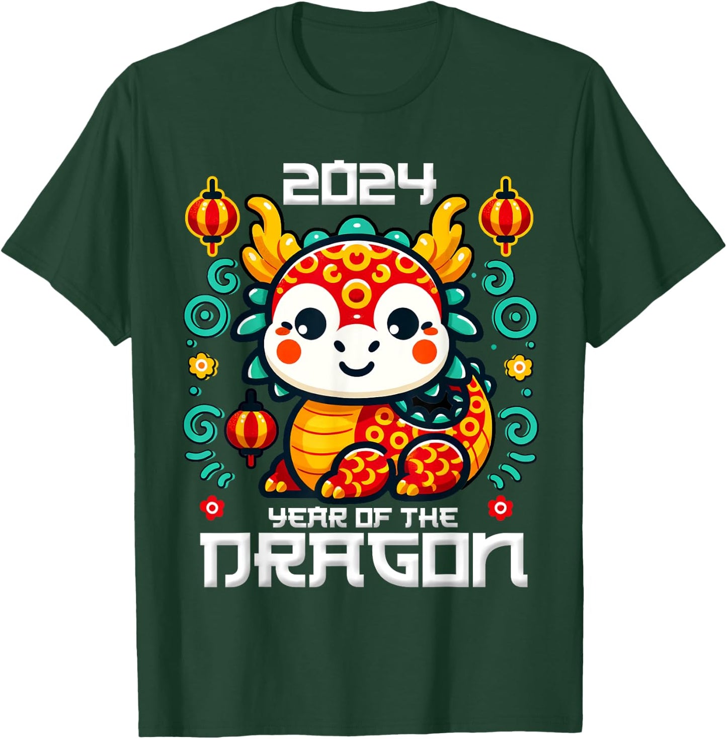 Chinese New Year 2024 Shirt Kids Year of The Dragon 2024 T-Shirt - T-Shirt | Forest