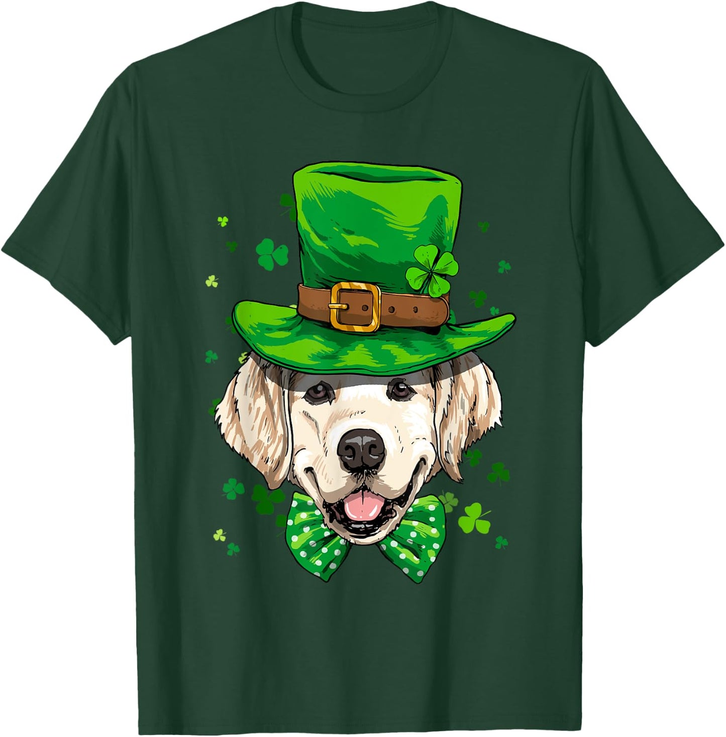 Golden Retriever Leprechaun St Patricks Day Dog Men T-Shirt - T-Shirt | Forest
