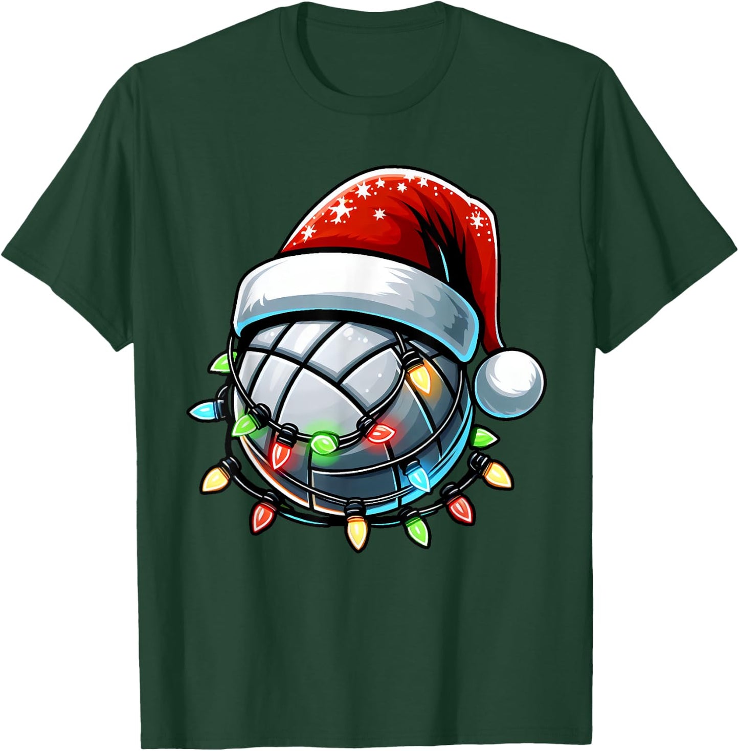 Christmas Volleyball Xmas Santa Volleyball Lover Boys Kids T-Shirt - T-Shirt | Forest