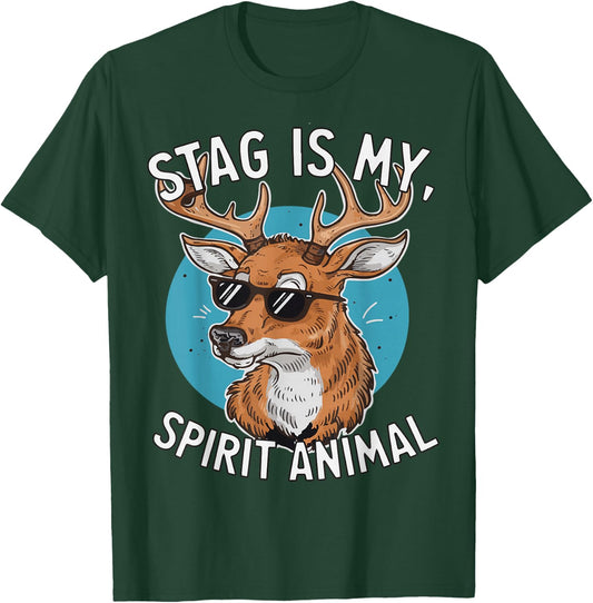 Stag Deer Lover Funny Stag Totem Spirit Animal T-Shirt - T-Shirt | Forest