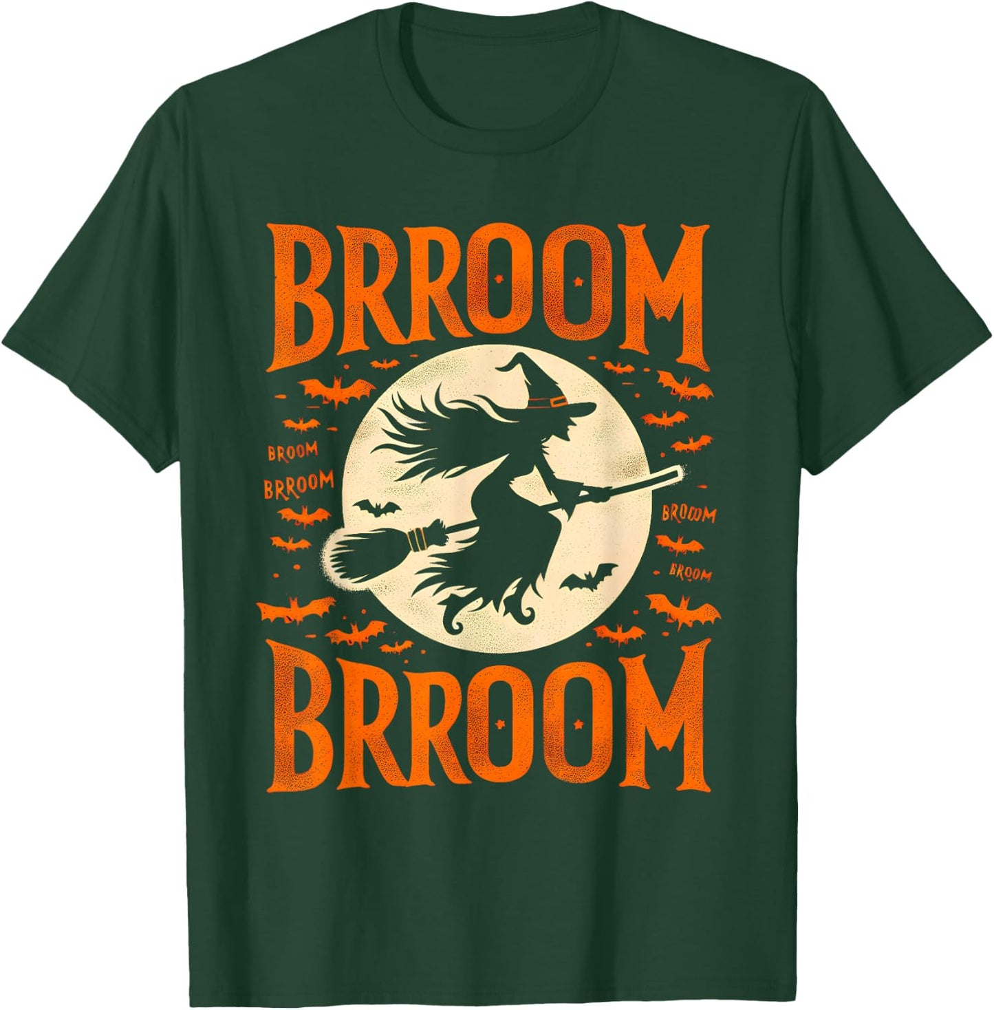 Halloween Brooms Spooky Witch T-Shirt - T-Shirt | Forest