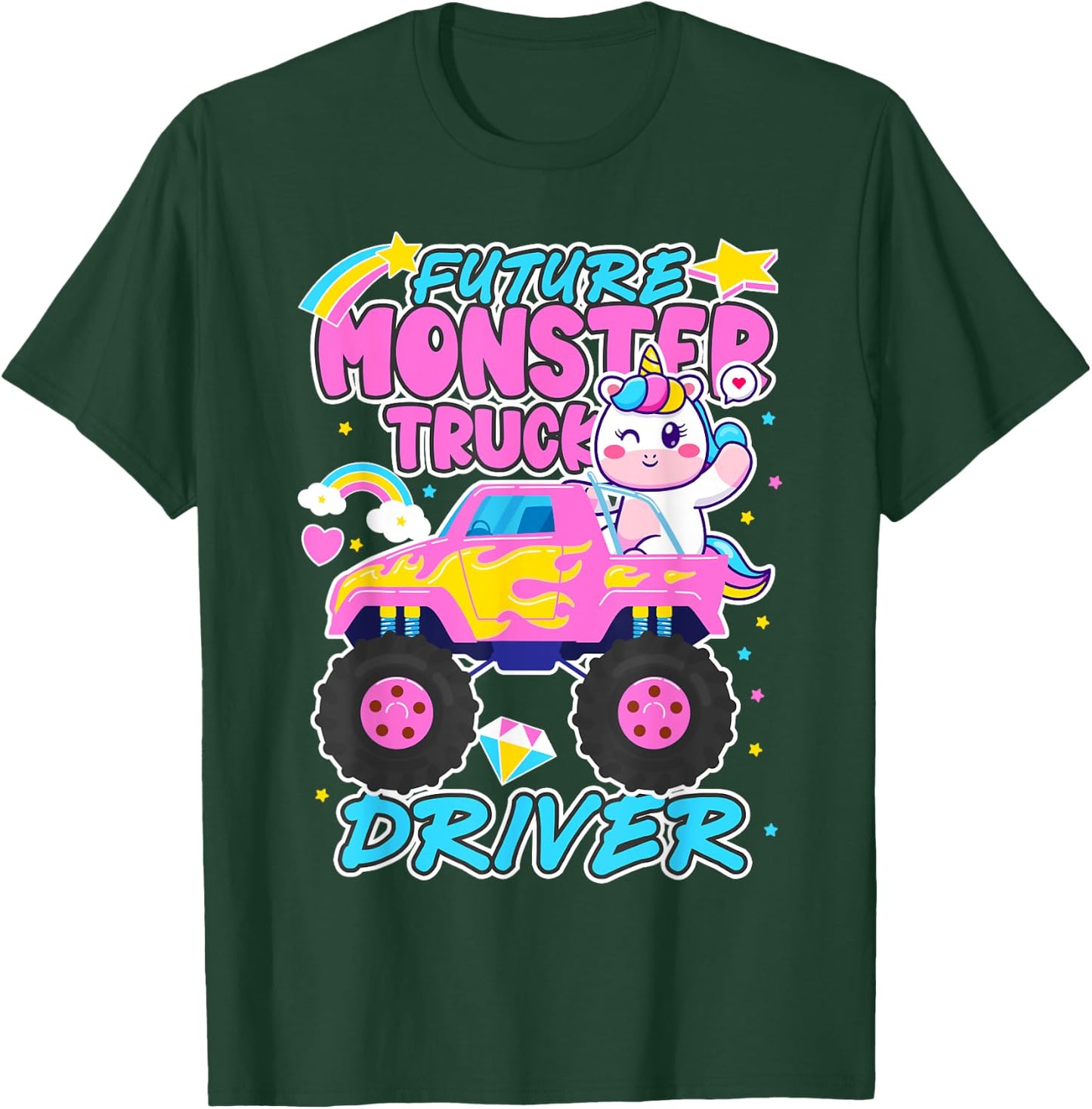 Future Monster Trucks Driver Funny Monster Trucking Lovers T-Shirt - T-Shirt | Forest