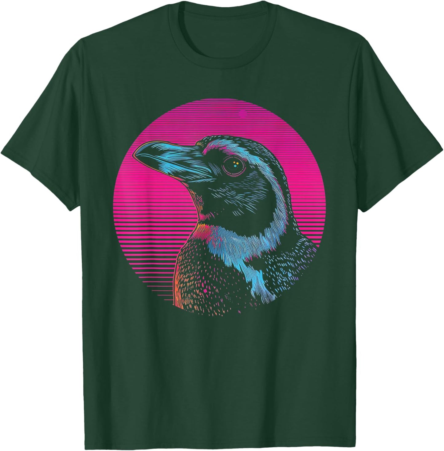 Penguin Vaporwave Aesthetic Vintage Synthwave 80s 90s Retro T-Shirt - T-Shirt | Forest