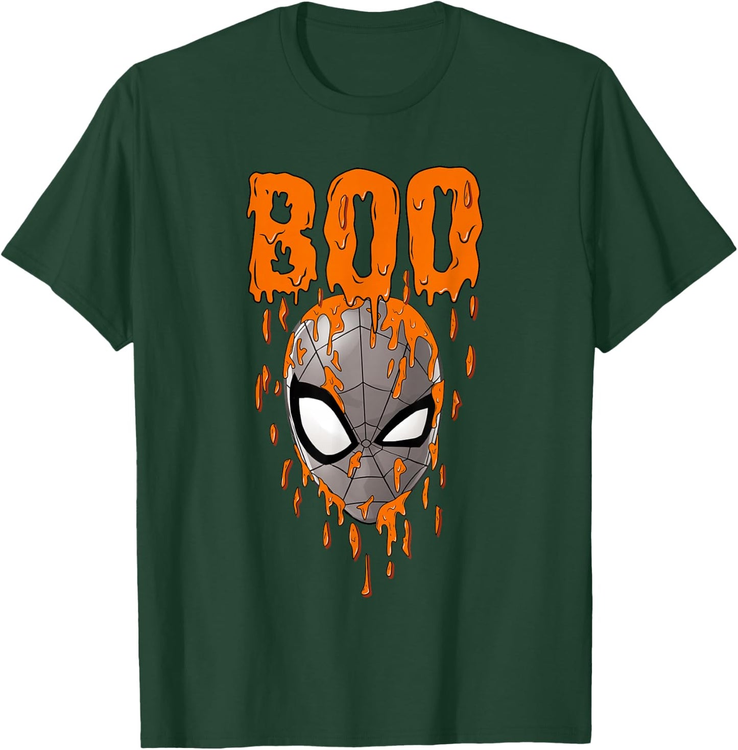 Marvel Spider-Man Halloween Big Face Dripping Boo Big Poster T-Shirt - T-Shirt | Forest
