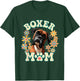 Boxer Mom Mum Dog Floral Flower Design T-Shirt - T-Shirt | Forest