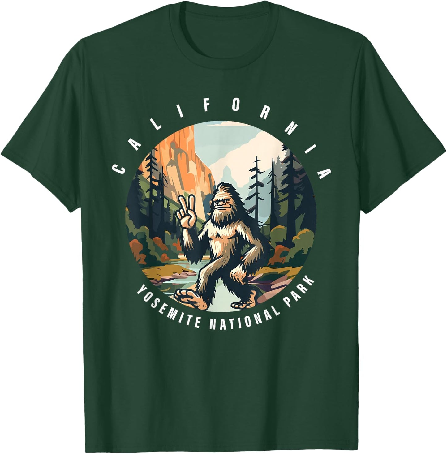 Bigfoot Sasquatch Yosemite National Park T-Shirt - T-Shirt | Forest