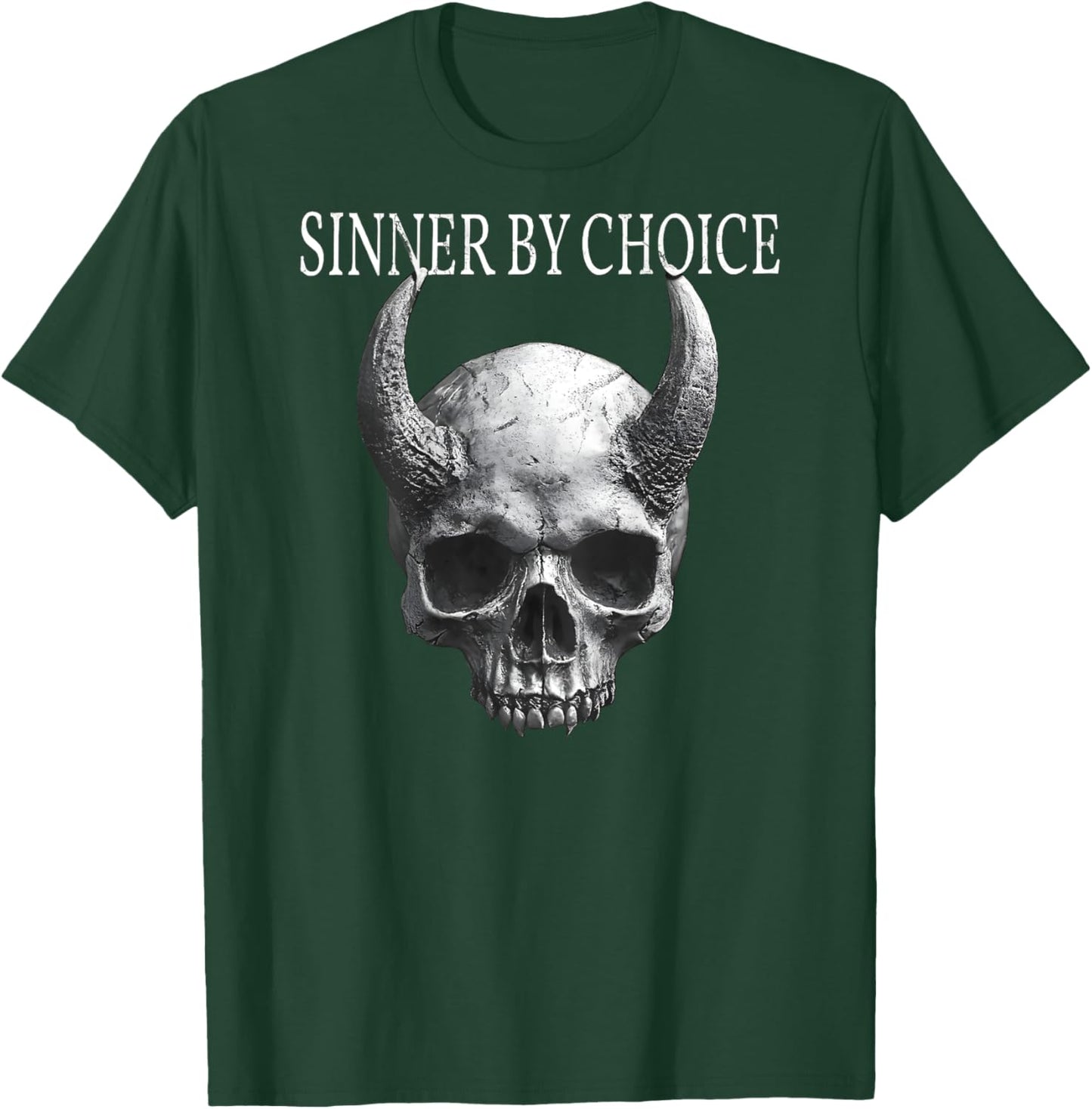 Sinner by Choice Skull T-Shirt - T-Shirt | Forest